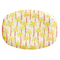 Palm Tree Print Rectangular Melamine Plate By Rice DK